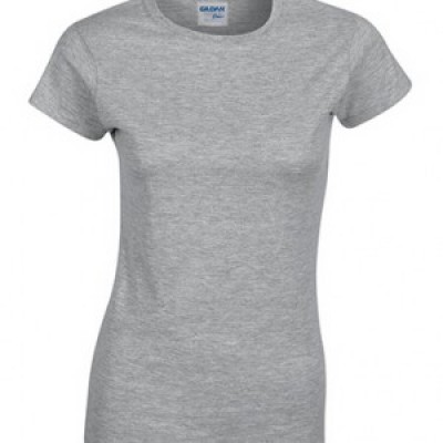 SKT036 grey 295 short sleeved women' s round neck collar t-shirt 76000L quick personal printed women' s tee breathable tshirts supplier price 45 degree